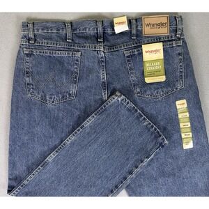 Wrangler Jeans 36x29 Blue Rugged Wear Relaxed Straight Western Workwear Cowboy